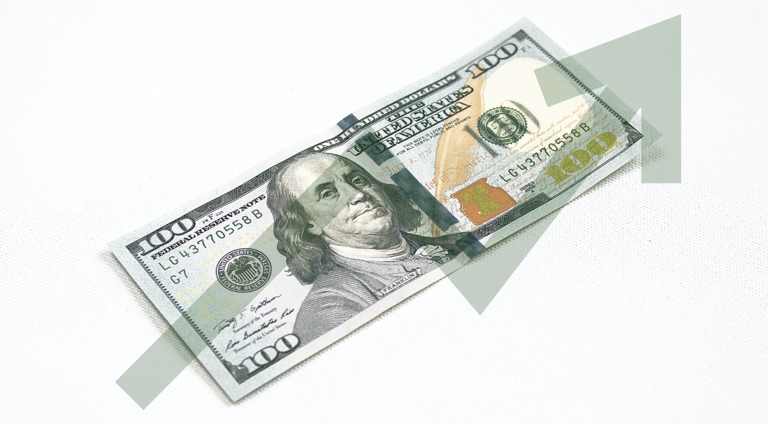 dollar bill with graph - marketing budget